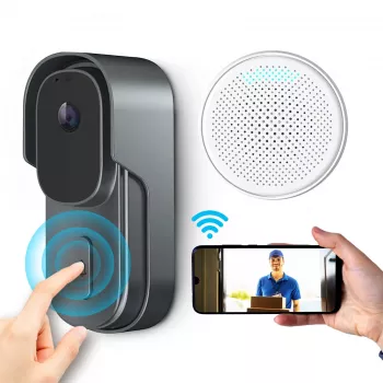Video interkoms Extralink SmartLife 1080p 5MP — āra bloks ar 1080p video un 5MP sensoru