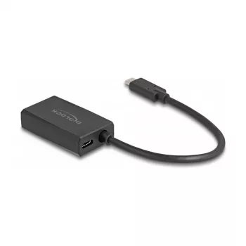 Adapteris DisplayPort sievišķais uz USB Type-C vīrišķais DeLOCK 4K PD 85W