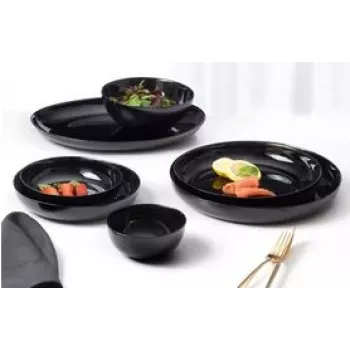 Stikla apaļš šķīvis Ritzenhoff & Breker 4every day Black