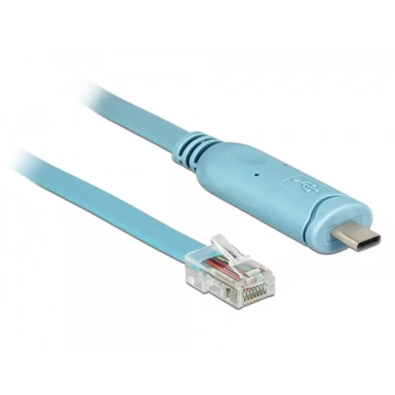 Seriālais kabelis DeLOCK 63914 USB Type-C uz RJ45 3m Zils