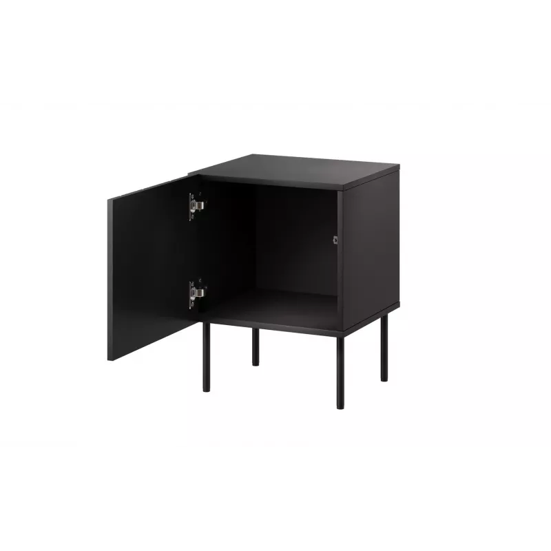 Naktsgaldiņu komplekts 2 gab. Cama Meble ISLA 44,5×40×59 cm matēts melns MDF/skaidu plātne