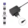 Mobilās ierīces lādētājs QOLTEC 51024 — Universāls AC iekštelpu lādētājs, 65W PD, 20V/3.25A, 1.2m kabelis, Melns