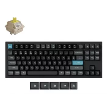Mehāniskā tastatūra Keychron Q3 Ultra 8K — 80% QWERTY, vadu un Bluetooth, RGB, Melna