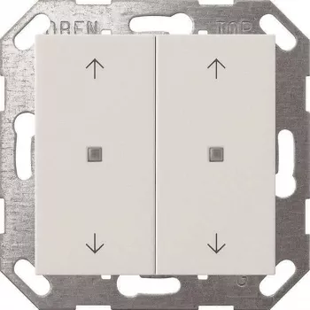 Gira Taster Wippe KNX 2f Reinweiß – divu taustiņu KNX sienas slēdzis, balts