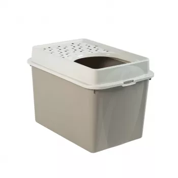 rotho Berty Eco Cappuccino kaķa tualetes kaste – technopolimērs, 50 L, 572×393×404 mm, bez BPA, 1 kg