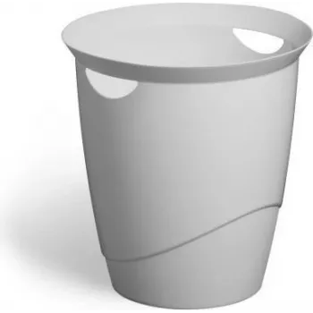 Durable 776010 Apaļš Plastmasas Atkritumu Tvertne, Pelēka, 16 l