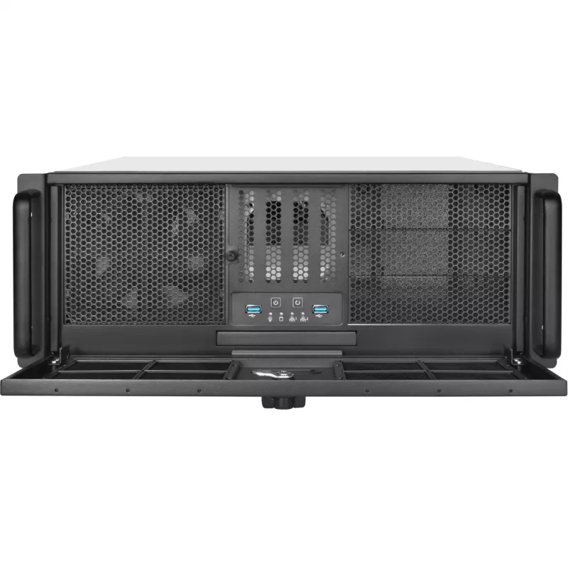 Silverstone RM400 Rack 4U Melns, Pelēks