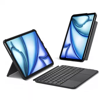 Folio tastatūras maciņš Inateck KB04122 11 collu iPad — QWERTZ izkārtojums, Bluetooth, 500 mAh akumulators, 450 g