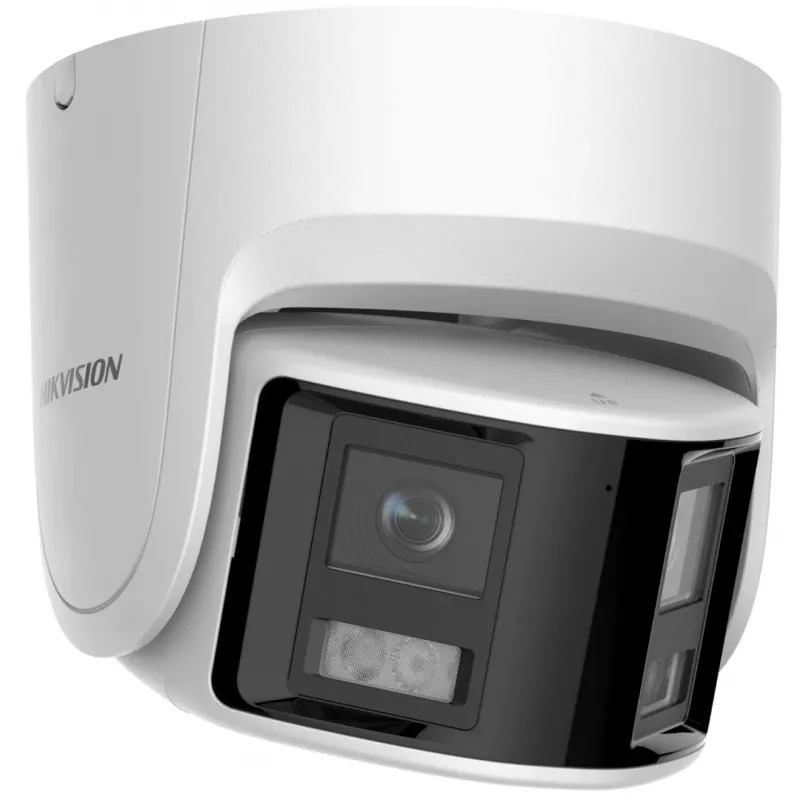 IP drošības kamera Hikvision DS-2CD2346G2P-ISU/SL 4MP kupola, 2.8 mm objektīvs, 180° redzes lauks, IR 30 m, IP67, PoE/DC
