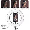 Maclean MCE610 10 12W LED gredzena gaisma ar statīvu un Bluetooth slēdzi