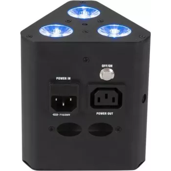 LED bateriju grīdas prožektors EUROLITE AKKU TL-3 QCL RGB UV, portatīvs bezvadu skatuves/apliešanas gaismeklis
