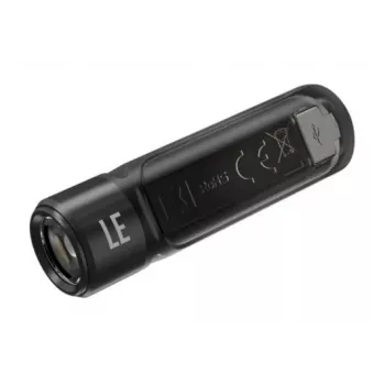 Rokas lukturītis Nitecore TIKI LE — 300 lm, USB uzlādējams, polikarbonāts, IP66, triecienizturīgs, 10.5 g, 55 mm, Melns