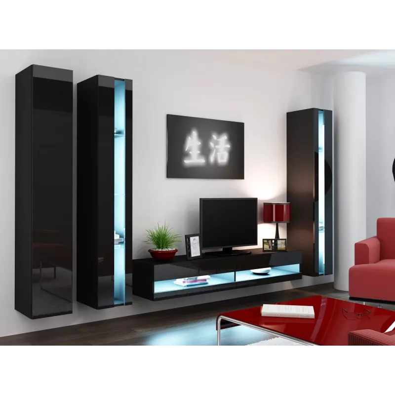 Cama plaukts VIGO NEW 180/40/30 melna/melni spīdīga