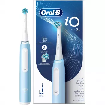 Oral-B Braun iO Series 3N pieaugušo vibrējoša zobu birste gaiši zila, balta