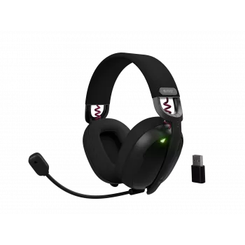 Genesis Fury Fukiya F6 bezvadu spēļu austiņas, Bluetooth 5.4, melnas