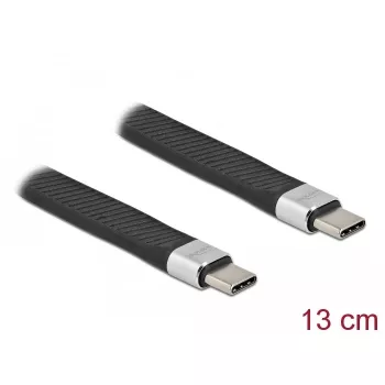 USB 2.0 FPC plakana lentes kabelis DeLOCK 86940 USB Type-C uz USB Type-C 13 cm