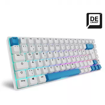 Sharkoon SKILLER SGK50 S3 PBT spēļu tastatūra USB QWERTZ vācu izkārtojums Balta