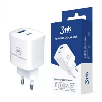 Lādētājs 33W GaN PD 1xUSB-A+1xUSB-C