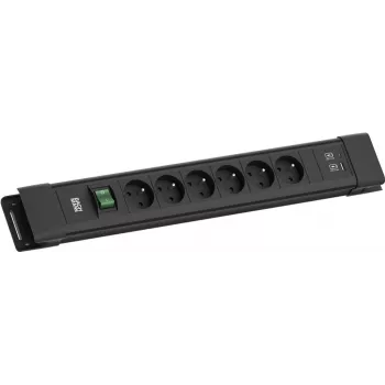 Bachmann CONNECTUS pagarinātājs 6xUTE 1x slēdzis 1xUSB A/C 22W 2.0m CEE7/7 (BM005941)