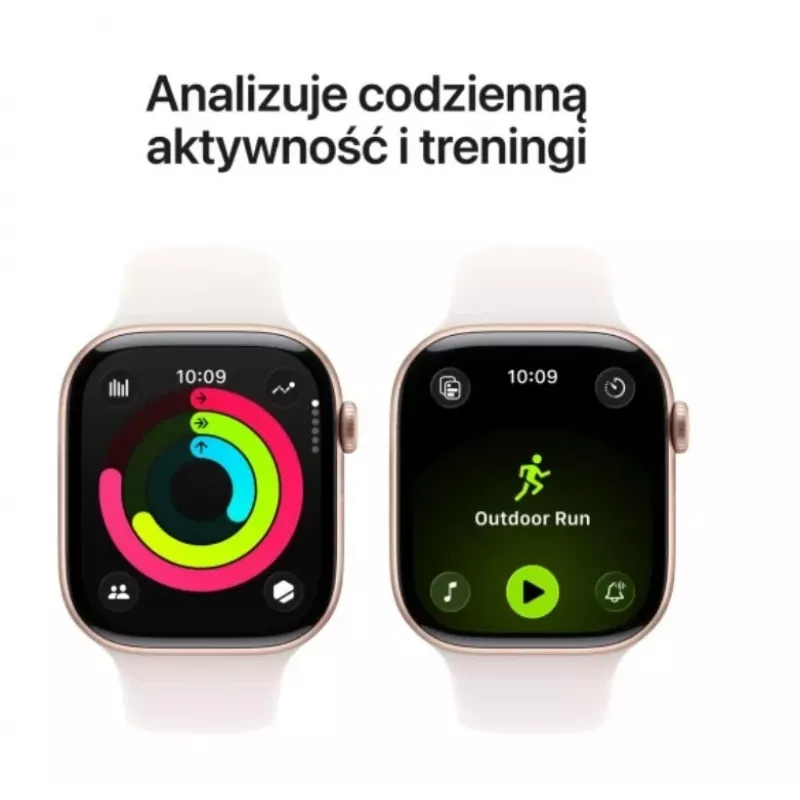 Apple Watch Series 11 GPS 46mm Rožu zelta alumīnija korpuss ar Light Blush sporta siksniņu S/M