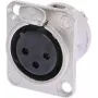 Neutrik NTR-NC3FDL1 NC3F-DL-1 - XLR ligzda, melna/sudraba, -30 līdz 80 °C, IP40