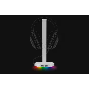 Razer Base Station V2 Chroma galda statīvs austiņām ar USB centrmezglu