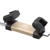 USB zibatmiņa Silicon Power DS72 250 GB, USB 3.2 Gen 2 Type-A / Type-C, alumīnijs/gumijas vāciņš, zelts