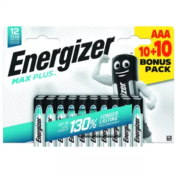 Energizer Max Plus Micro (AAA) baterija sārma-mangāna 1.5 V 20 gab.