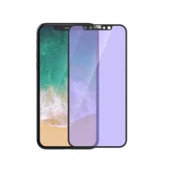 Rūdīta stikla ekrāna aizsargs Devia iPhone X/XS 5,8 collu Anti-Blue Ray melns
