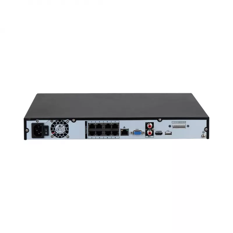 Dahua NVR4208-8P-EI 8 kanālu 8 PoE 1U WizSense tīkla video ierakstītājs, 2 HDD