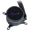 INTER-TECH LC-360 RGB — 360 mm šķidruma dzesētājs, 3 × 120 mm ventilatori, hidrauliskie gultņi, ARGB apgaismojums, melns