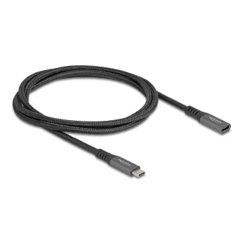 DeLOCK USB pagarinātājkabelis USB Type-C vīriešu-sieviešu 10 Gbps 1 m pelēks metāls