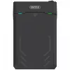 HDD/SSD ārējais korpuss Unitek Y-3035 — 2.5/3.5 collu SATA, USB 3.2 Gen 1 (USB Type-B), 6 Gbit/s, melns, ar tīkla adapteri