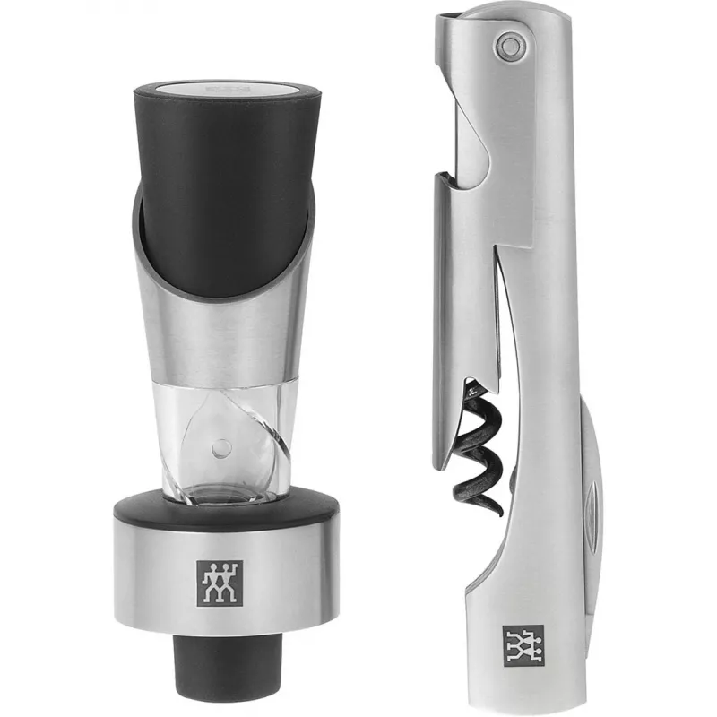ZWILLING Sommelier vīna instrumentu komplekts — taisnstūra futrālis 100×190×42 mm, 2 gab.