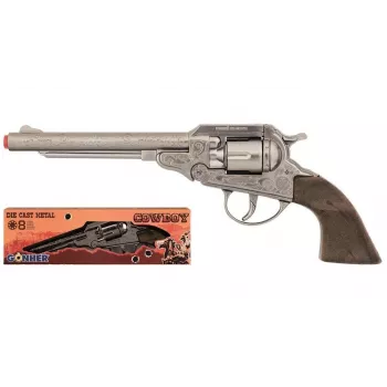 Pulio Cowboy revolver GONHER 88/0 metāla 8 patronas – rotaļu revolveris ar sprādzēm