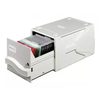 Durable 5256-10 Box case – Pelēks multivides glabāšanas korpuss ar izvelkamu sistēmu