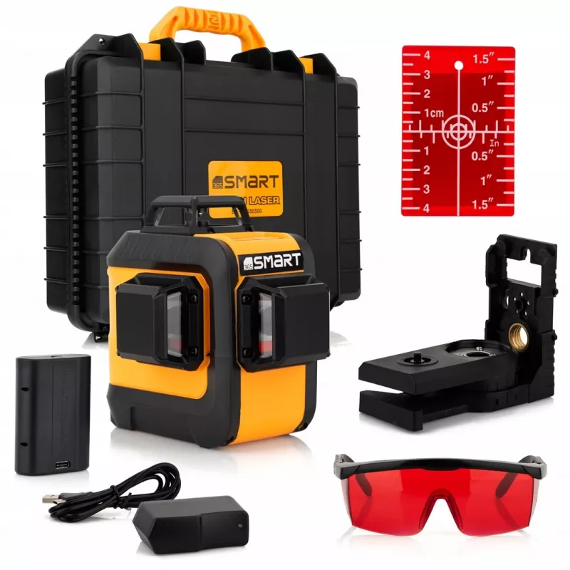 Lāzera līmenis Smart 06-03015R sarkans stars, darbības rādiuss 15 m