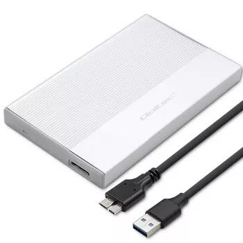 Korpuss 2,5 collu SATA SSD/HDD QOLTEC 52278 USB 3.0, atbalsta līdz 2 TB