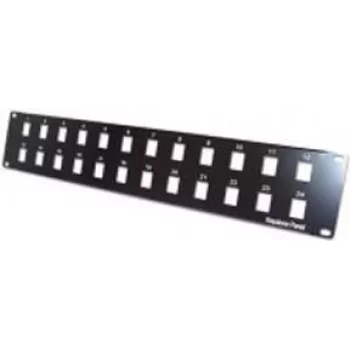 Patch Panel Tecline 908060 24 Keystone Savienotājiem, 1U Rack Montāža