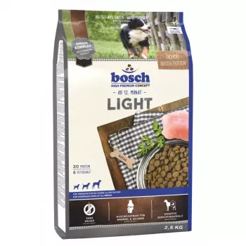 Sausā suņu barība Bosch LIGHT 2.5 kg — Veterinārā diēta pieaugušiem suņiem, vistas gaļa, 20% olbaltumvielas, 6% tauki, 7% šķiedrvielas