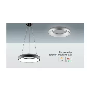 Synergy 21 LED griestu lampa Donut nw Sudraba 25w