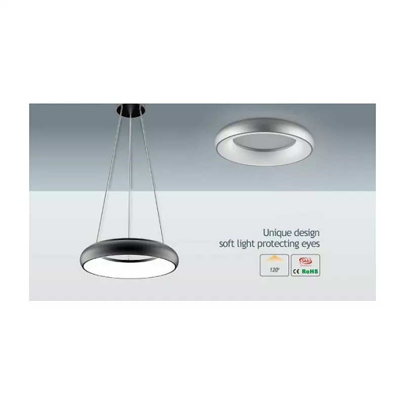 Synergy 21 LED griestu lampa Donut nw Sudraba 25w