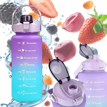 Extralink Motivācijas ūdens pudele, 2000ml, Purpura-Zila, BUT-992