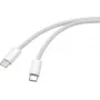 Renkforce USB kabelis USB-C® spraudnis, USB-C® spraudnis 1.00 m Balts Vītā pāra RF-6056882