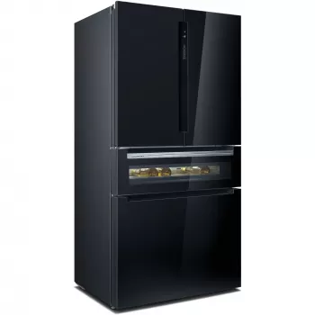 Siemens KF96RSBEA sānu-sānu ledusskapis Brīvi stāvošs 572 L Melns