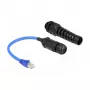 Tīkla kabelis DeLOCK 66809 Melns Zils 0,25m Cat6 SF/UTP