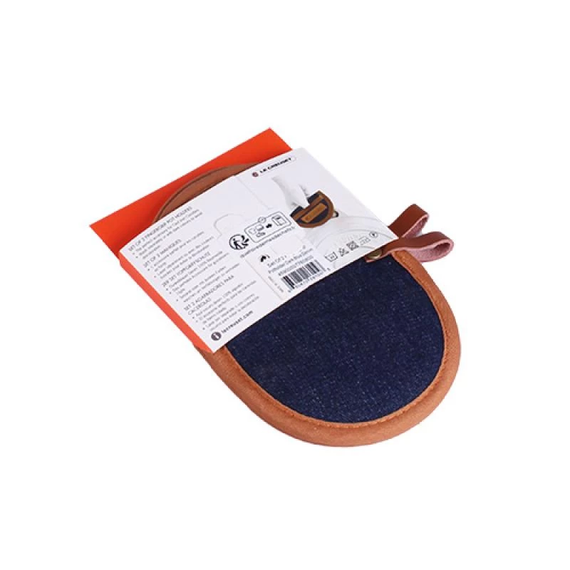 Le Creuset Cepeškrāsns cimdu komplekts 2 gab. 18x12,5cm Denim zils (45900007760800)