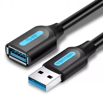 USB A uz USB A kabelis Vention CBHBF USB 3.2 Gen 1 (3.1 Gen 1) 1 m 5 Gbit/s Melns