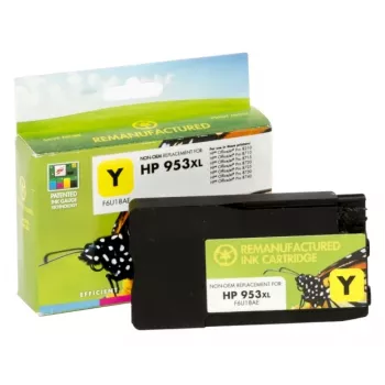 Saderīga Statiskās kontroles HP 953XL (F6U18AE) Dzeltena tintes kasetne (Jauna mikroshēma)