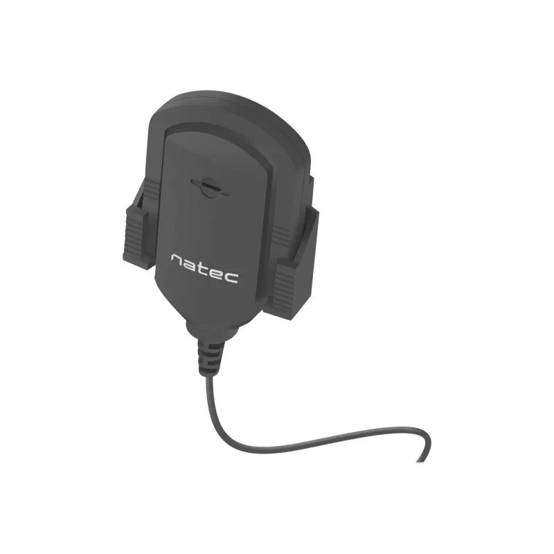 Saspraužamais mikrofons NATEC NMI-1352, vads 3.5 mm, jutība -58 dB, 50–16000 Hz, 1.8 m kabelis, 20 g